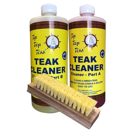 Tip Top Teak Cleaner Kit Part A, Part B w/Brush TK860